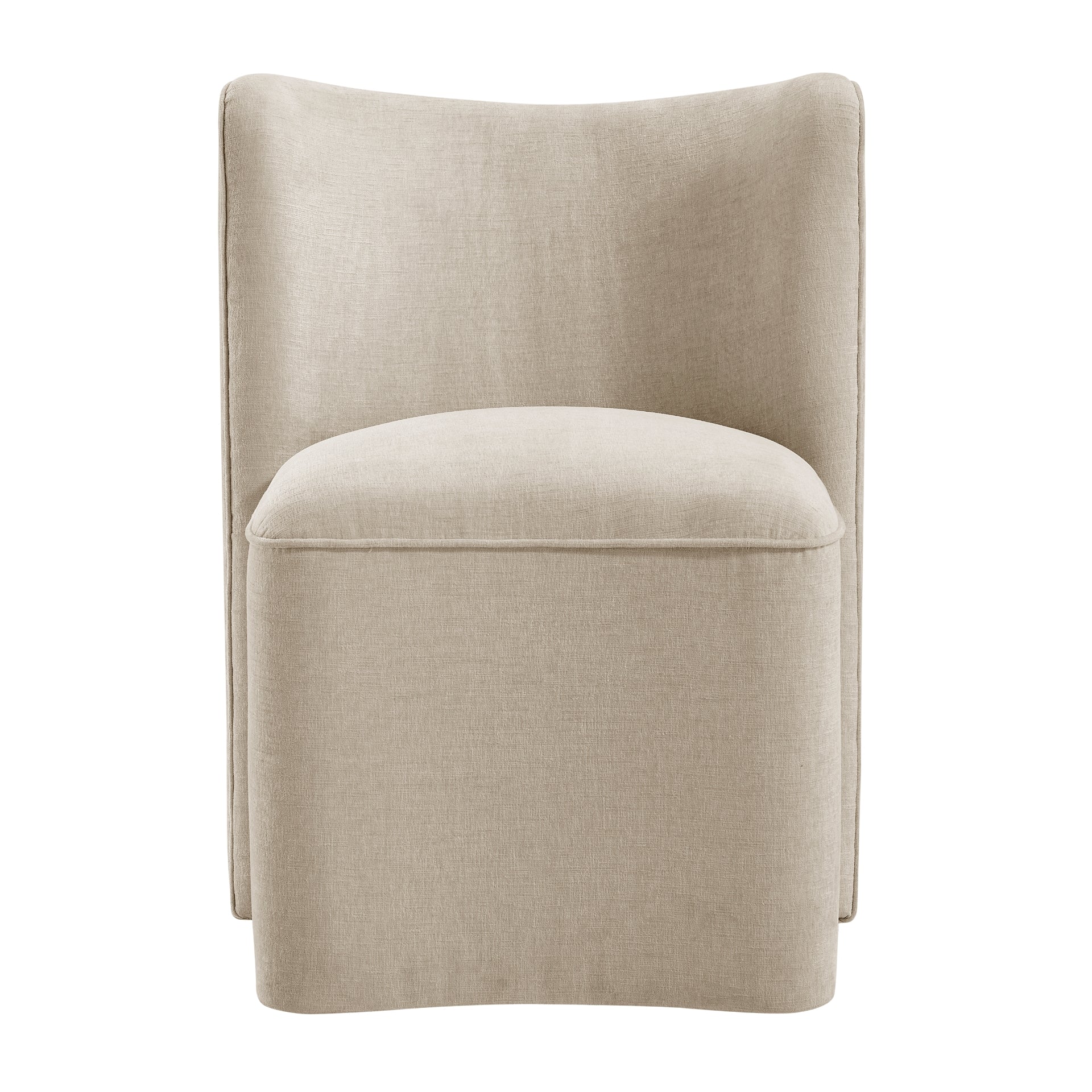 Morraine Chenille Dining Side Chair w/ Casters - What A Room