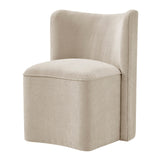 Morraine Chenille Dining Side Chair w/ Casters - What A Room