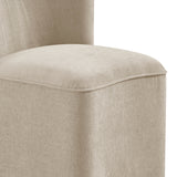 Morraine Chenille Dining Side Chair w/ Casters - What A Room