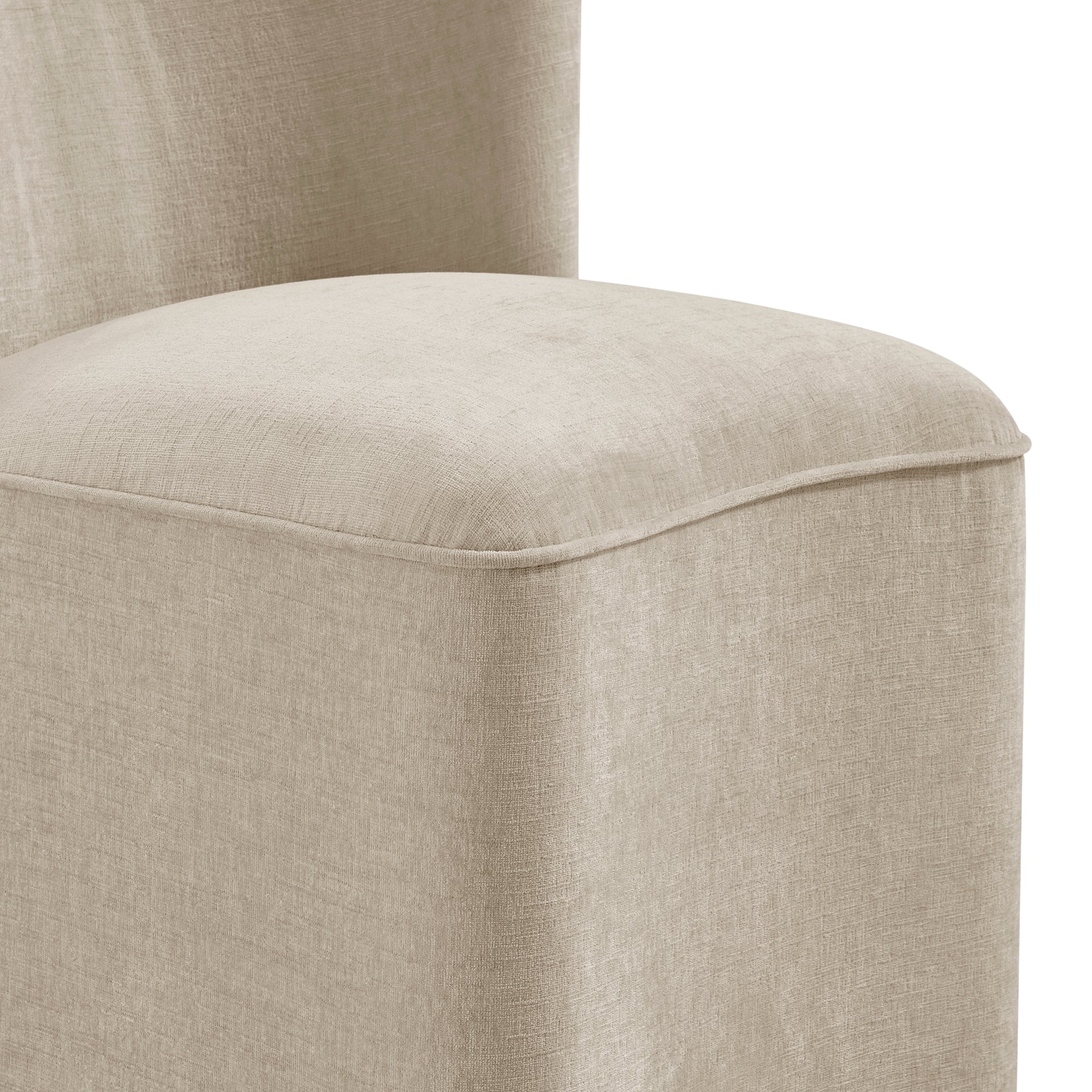 Morraine Chenille Dining Side Chair w/ Casters - What A Room