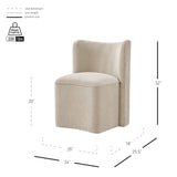 Morraine Chenille Dining Side Chair w/ Casters - What A Room