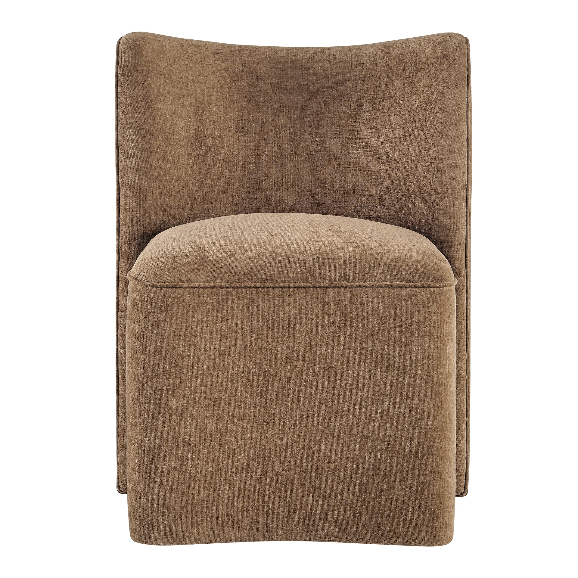 Morraine Chenille Dining Side Chair w/ Casters - What A Room