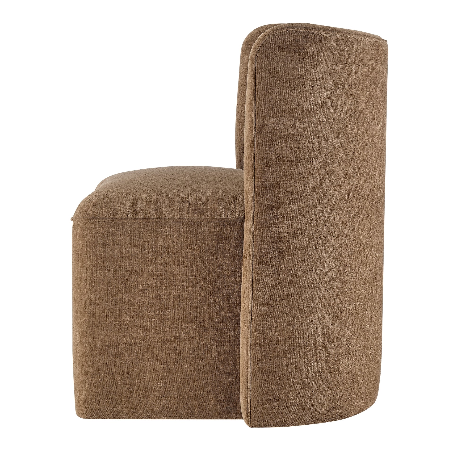 Morraine Chenille Dining Side Chair w/ Casters - What A Room