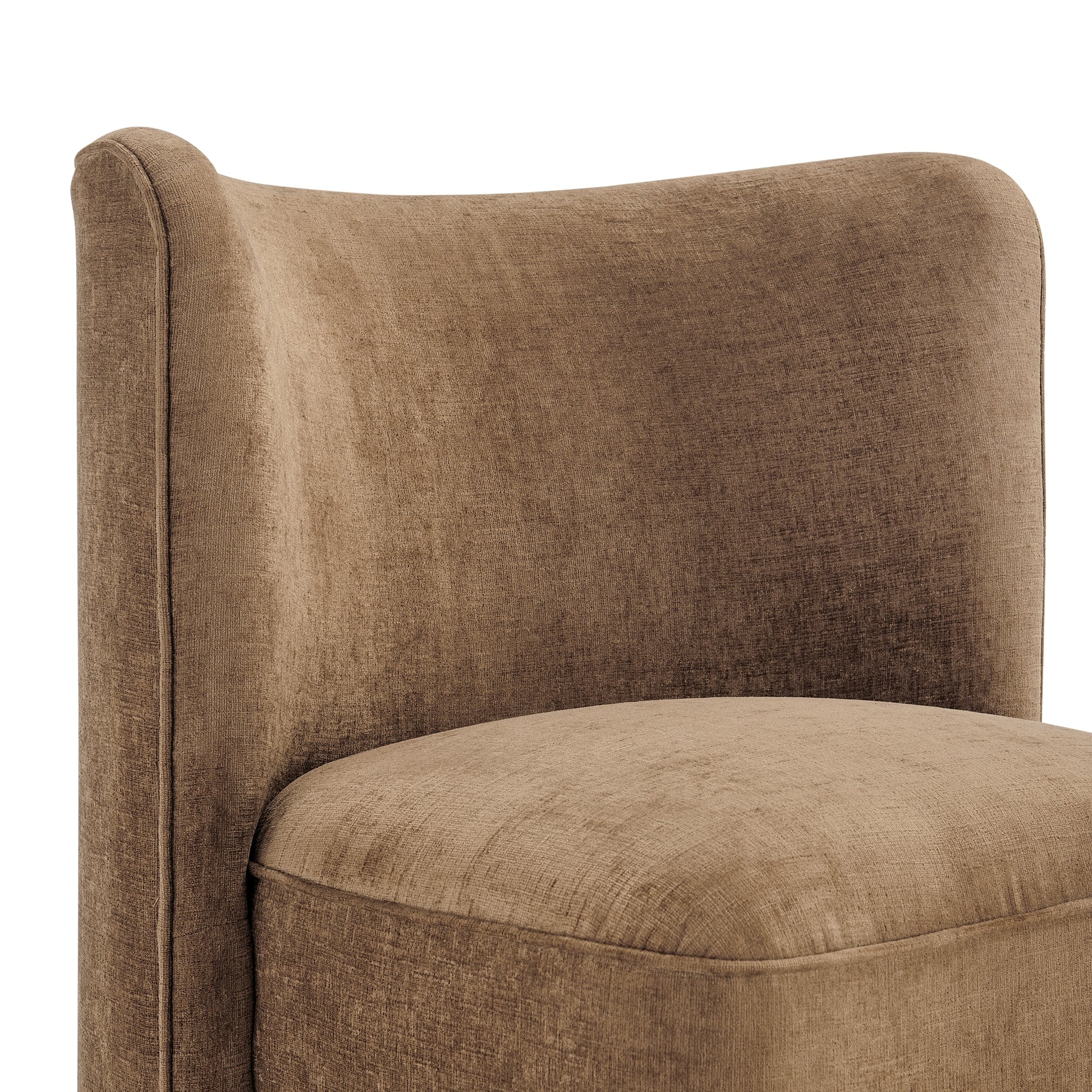 Morraine Chenille Dining Side Chair w/ Casters - What A Room