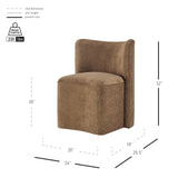 Morraine Chenille Dining Side Chair w/ Casters - What A Room
