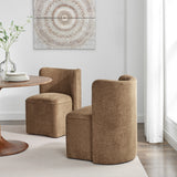 Morraine Chenille Dining Side Chair w/ Casters - What A Room