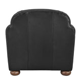 Grandora Top Grain Leather Accent Arm Chair - What A Room