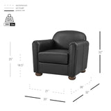 Grandora Top Grain Leather Accent Arm Chair - What A Room