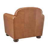 Grandora Top Grain Leather Accent Arm Chair - What A Room