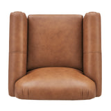 Grandora Top Grain Leather Accent Arm Chair - What A Room