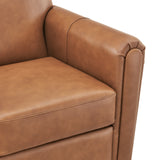 Grandora Top Grain Leather Accent Arm Chair - What A Room