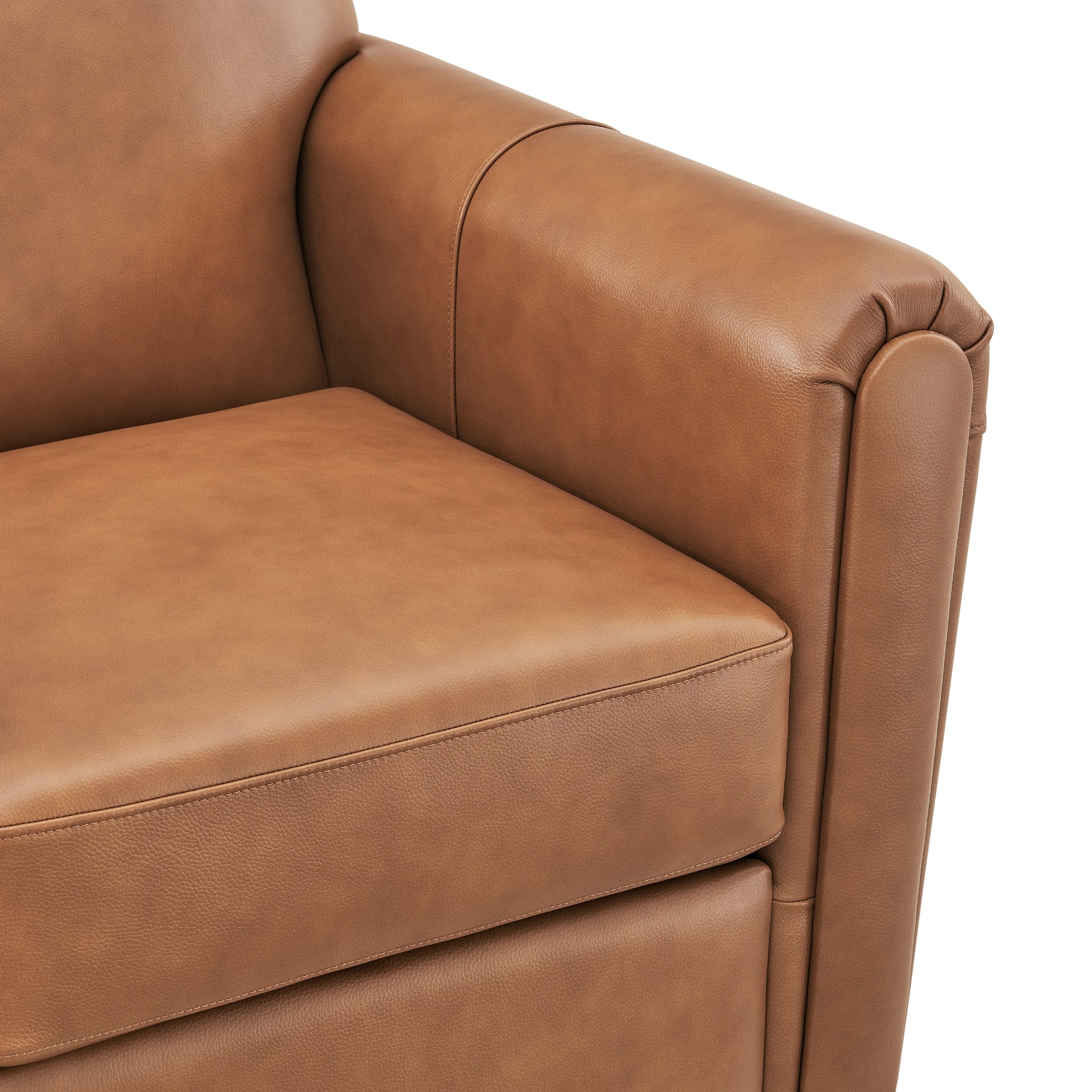 Grandora Top Grain Leather Accent Arm Chair - What A Room