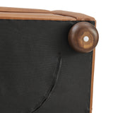 Grandora Top Grain Leather Accent Arm Chair - What A Room