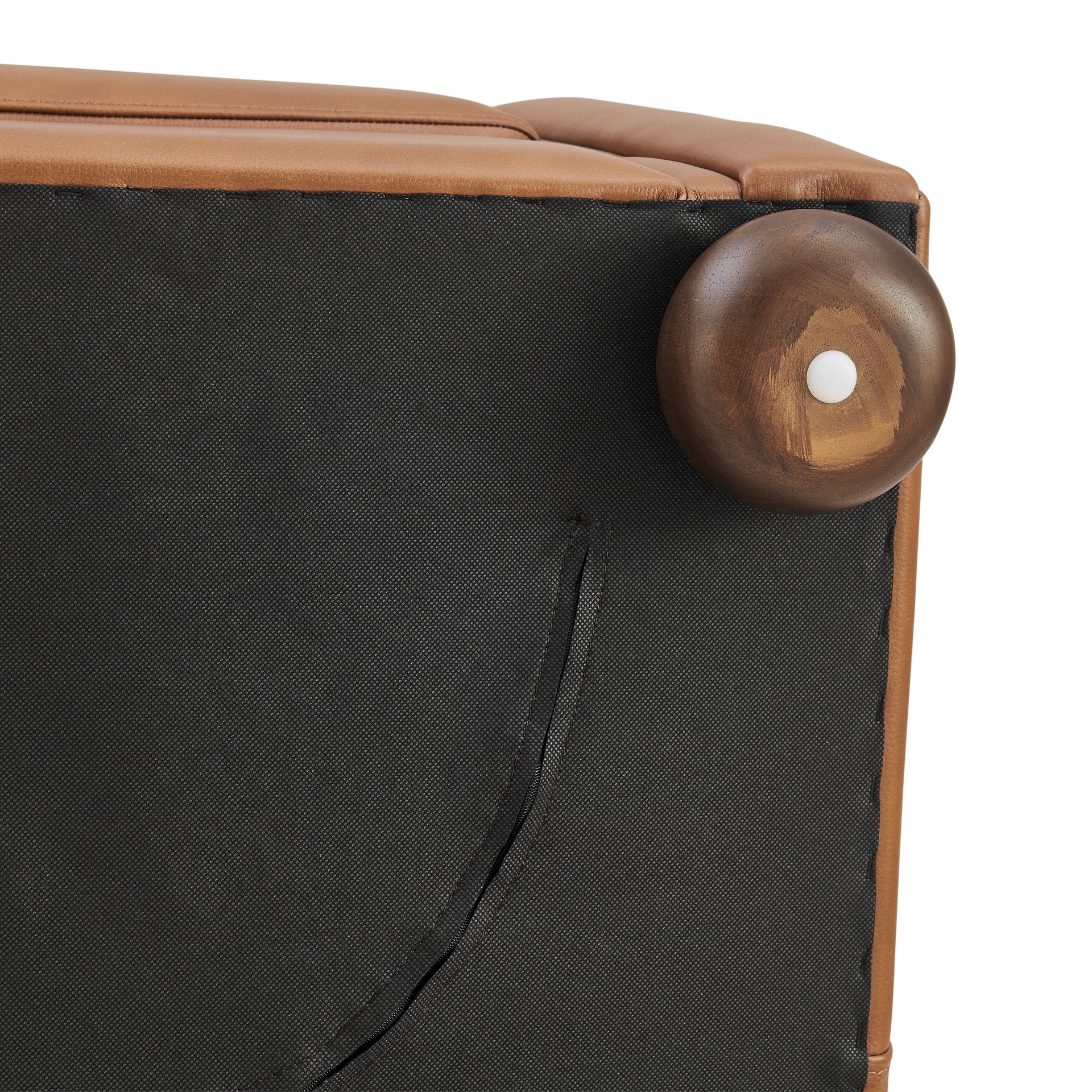 Grandora Top Grain Leather Accent Arm Chair - What A Room