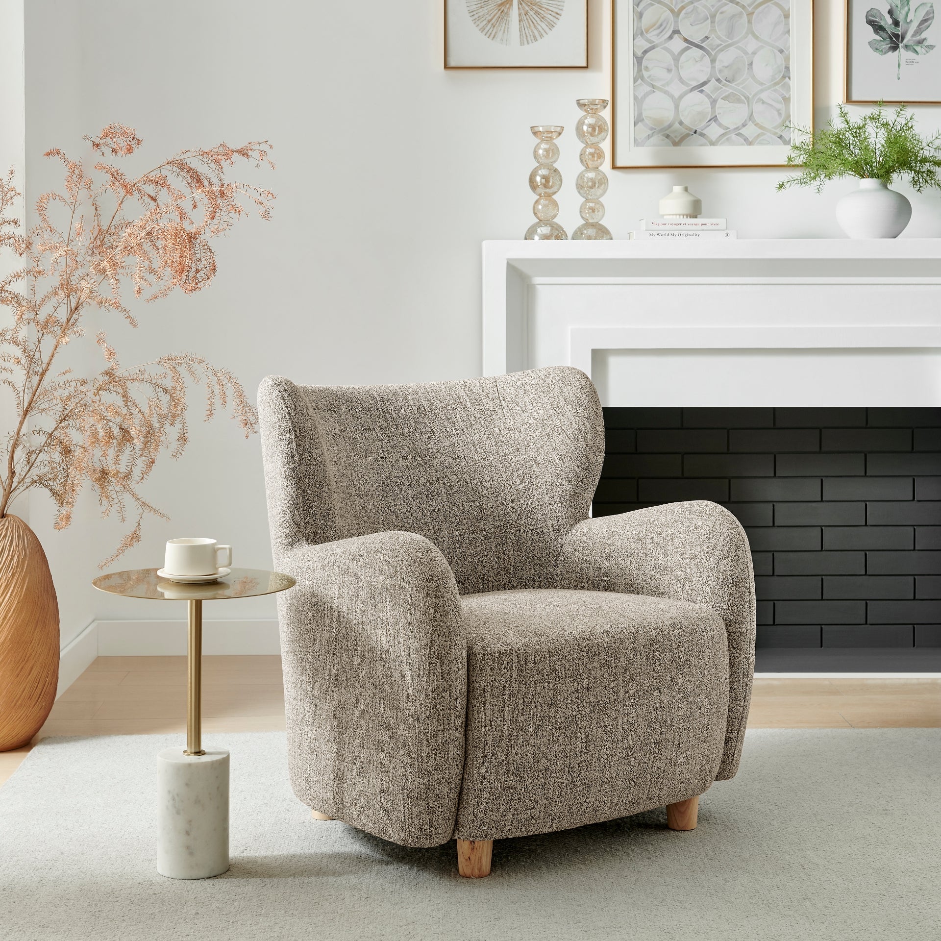Tiffany Chenille Accent Arm Chair - What A Room