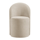 Cabrina Chenille Dining Side Chair w/ Casters - What A Room
