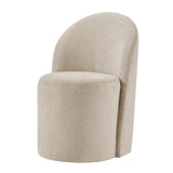 Cabrina Chenille Dining Side Chair w/ Casters - What A Room