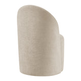 Cabrina Chenille Dining Side Chair w/ Casters - What A Room