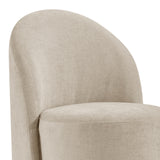 Cabrina Chenille Dining Side Chair w/ Casters - What A Room