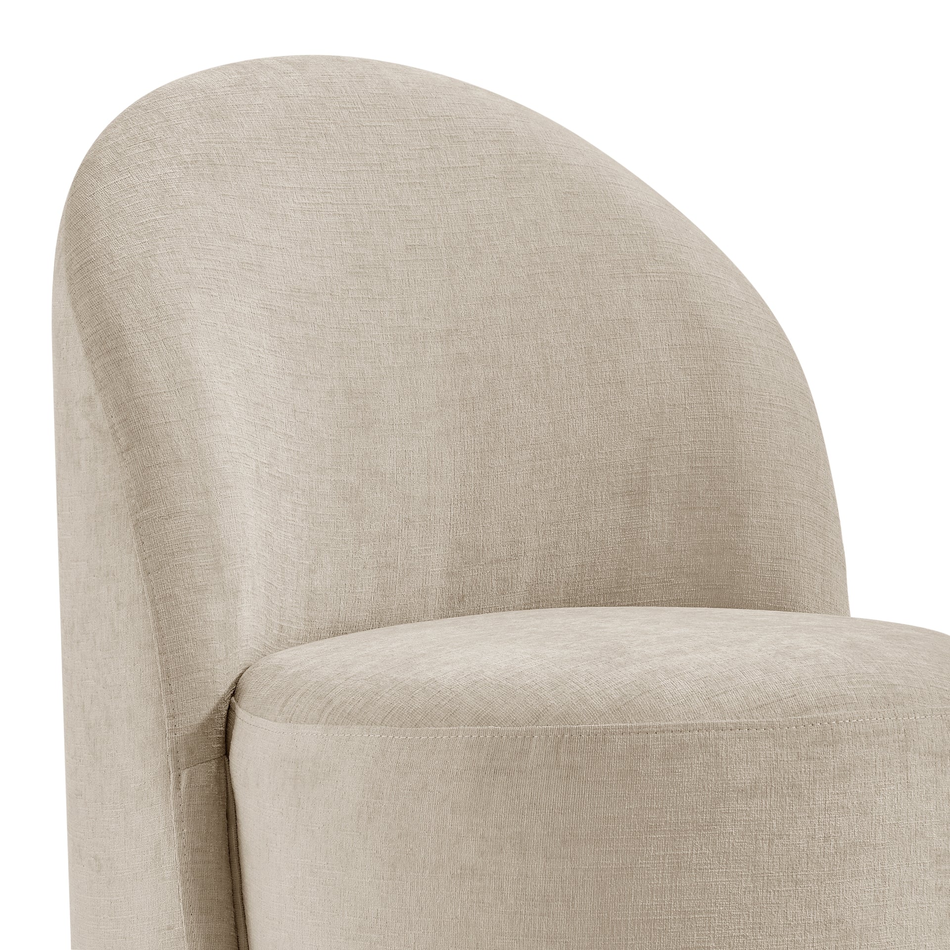Cabrina Chenille Dining Side Chair w/ Casters - What A Room