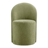 Cabrina Chenille Dining Side Chair w/ Casters - What A Room
