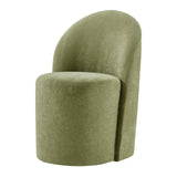 Cabrina Chenille Dining Side Chair w/ Casters - What A Room