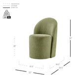 Cabrina Chenille Dining Side Chair w/ Casters - What A Room