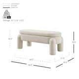 Bowden Chenille Storage Bench - What A Room