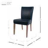 Beverly Hills Bonded Leather Dining Side Chair Drift Wood Legs - What A Room