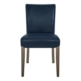 Beverly Hills Bonded Leather Dining Side Chair Drift Wood Legs - What A Room