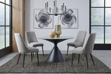 Winston Stone Top Metal Base Round Dining Table in Grigio - What A Room