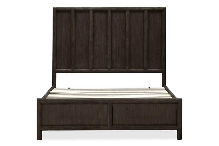 Dorsey Wooden Panel Bed in Basalt Grey - What A Room
