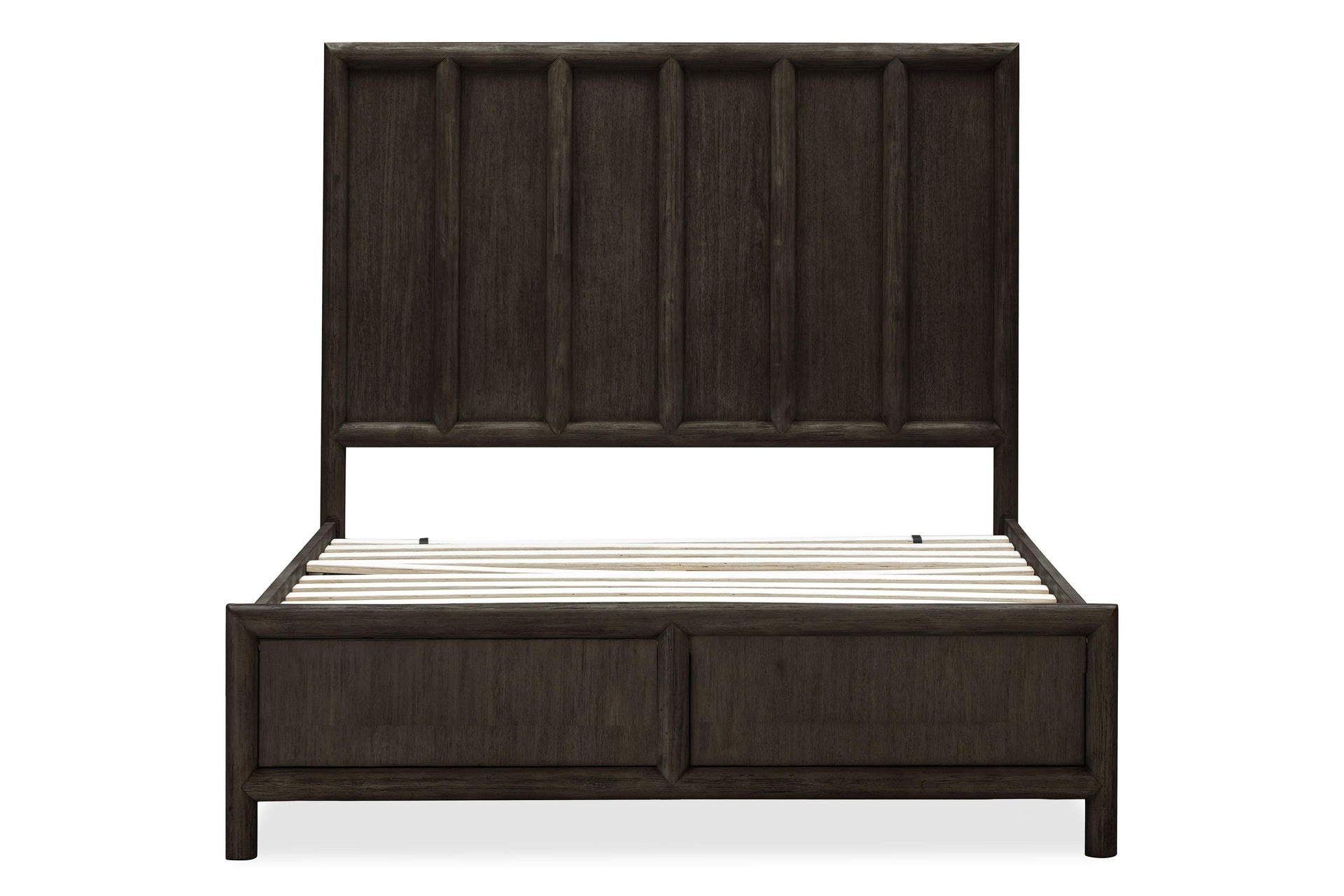 Dorsey Wooden Panel Bed in Basalt Grey - What A Room