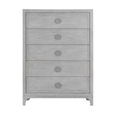 Boho Chic Five-Drawer Chest in Washed White - What A Room