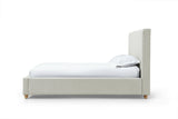 Olivia Upholstered Platform Bed in Ivory - What A Room