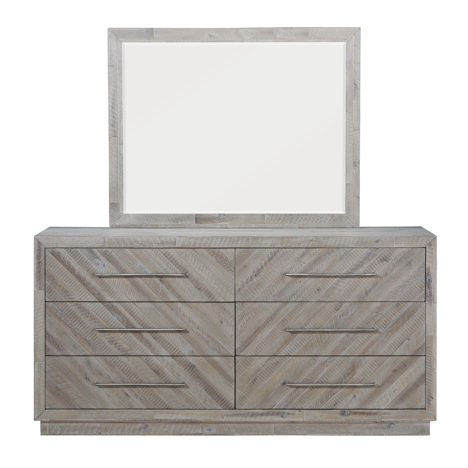 Alexandra Solid Wood Six Drawer Dresser in Rustic Latte - What A Room
