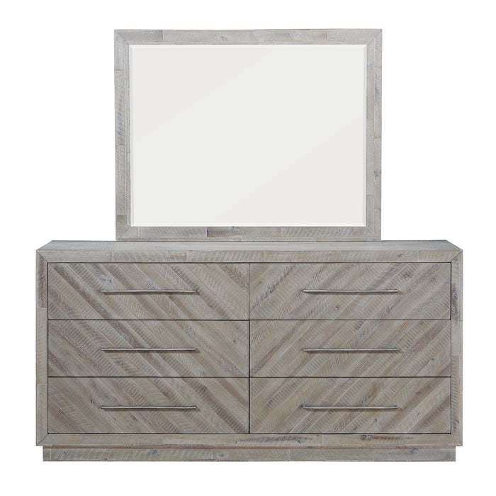 Alexandra Solid Wood Six Drawer Dresser in Rustic Latte - What A Room