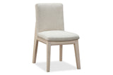 Liv Solid Wood Dining Chair in White Sand and Natural Linen (Set of 2) - What A Room