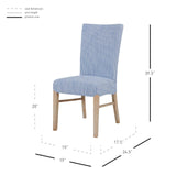 Milton Fabric Dining Side Chair NWO Legs - What A Room