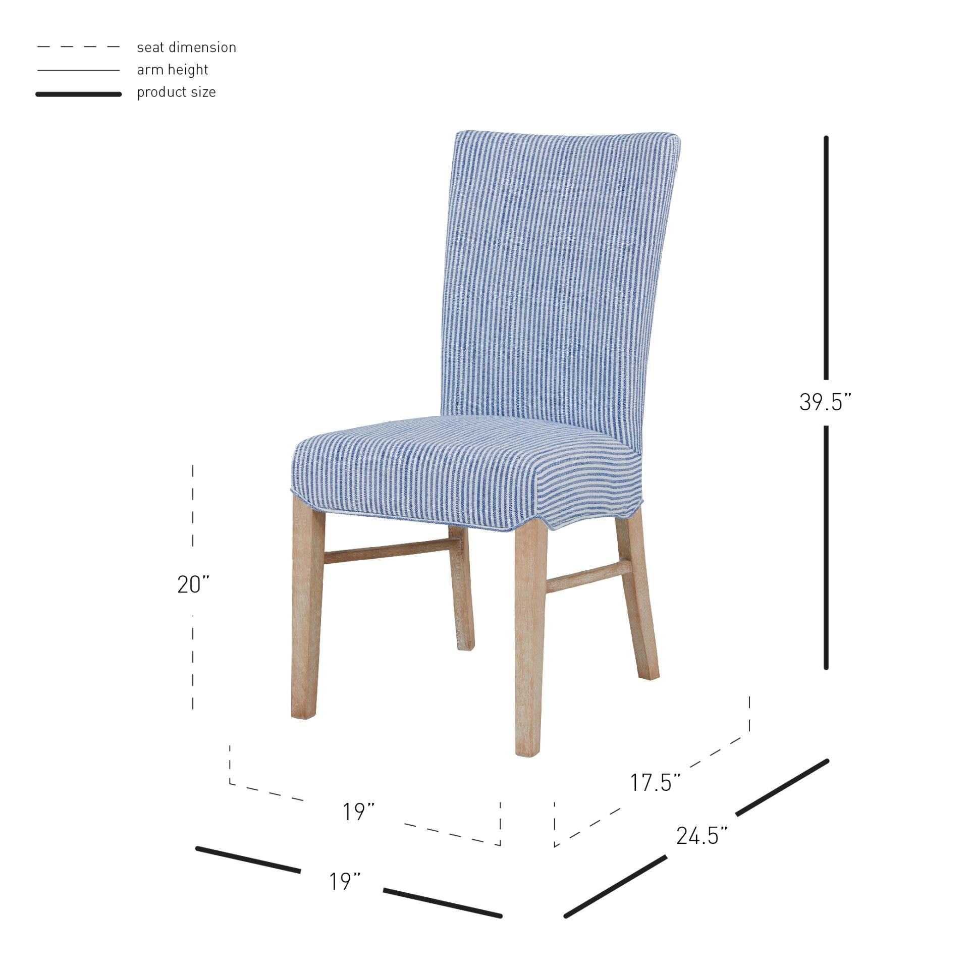 Milton Fabric Dining Side Chair NWO Legs - What A Room