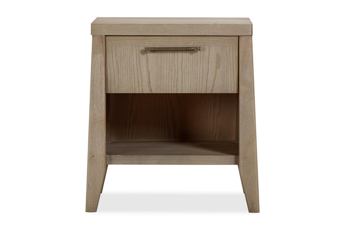 Sumire One Drawer One Shelf Ash Wood Nightstand in Ginger - What A Room