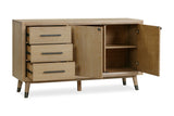 Franklin Three Drawer Two Door White Oak Sideboard in Au Natural - What A Room