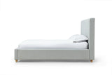 Olivia Upholstered Platform Bed in Linen - What A Room