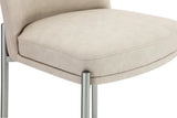 Dion Upholstered Bar Stool in Camel Synthetic Leather and Brushed Nickel Metal - What A Room