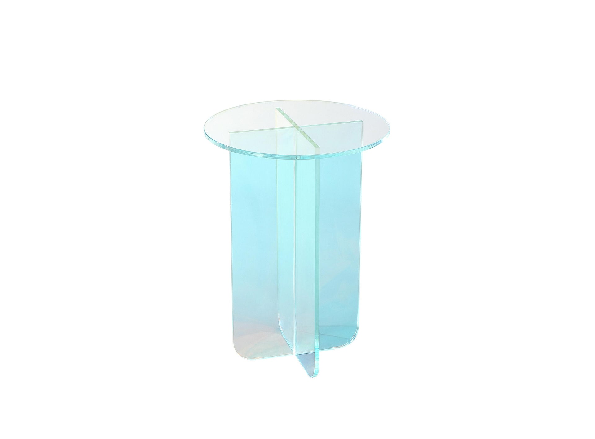 Fomo Small End Table in Iridescent Glass - What A Room