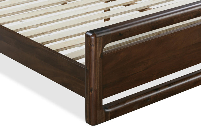 Sol Acacia Wood Platform Bed in Brown Spice - What A Room