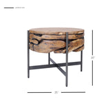 Bardo  Reclaimed Teak Side/ End Table - What A Room