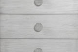 Boho Chic Five-Drawer Chest in Washed White - What A Room