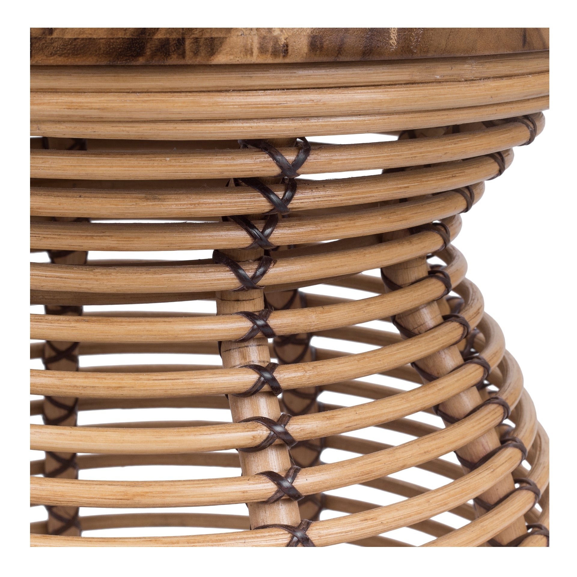 Quito Rattan Side/ End Table w/ Wood Top - What A Room