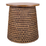 Kamari Rattan Side/End Table w/ Wood Top - What A Room